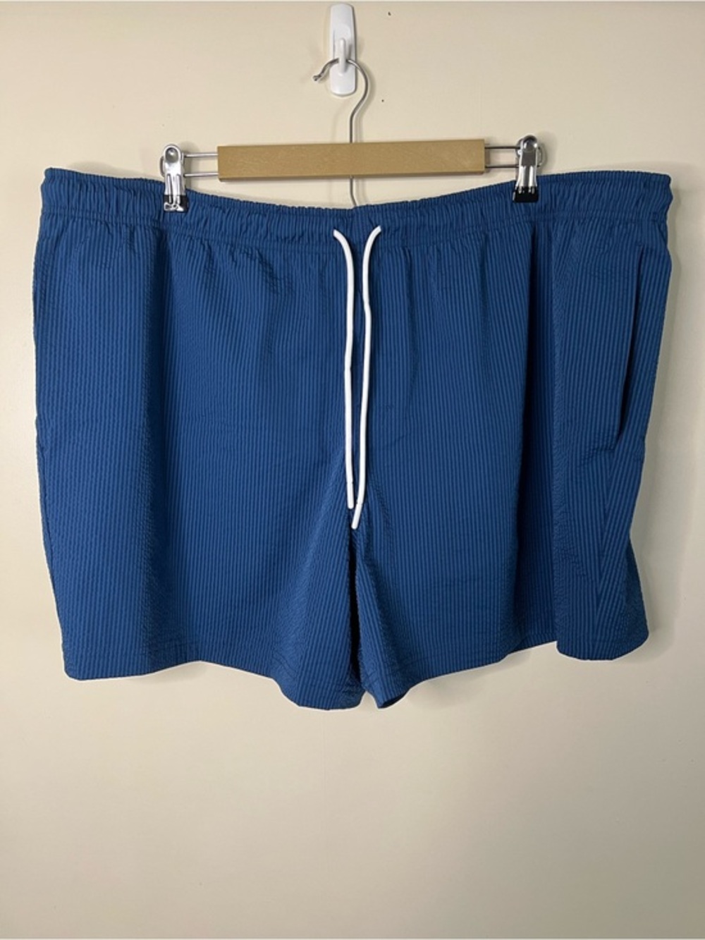 Free assembly 5" Blue Swim Trunk Shorts Size 2XL